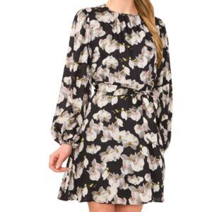 NWT TED BAKER ORCIANA Puff Sleeve Belted Mini Dress